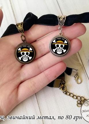 Чокер флаг мугивар из аниме ван пис one piece