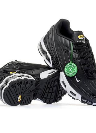 Кроссовки высокого качества nike air max tn plus 3 leather black white