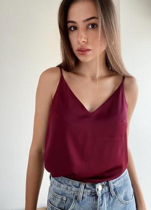 Базовый шелковый топ