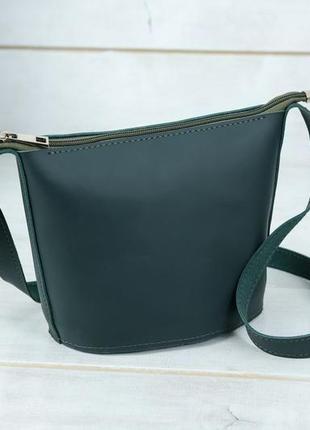Шкіряна жіноча сумочка елліс, шкіра grand, колір зелений5 фото