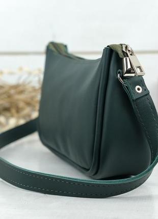 Шкіряна жіноча сумочка джулс, шкіра grand, колір зелений4 фото