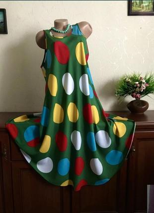 Сарафан-платье яркое натуральные ткани 48-62см4 фото