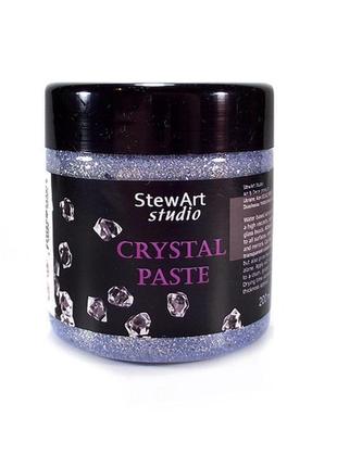 Хрустальная структурная паста stewart studio 200 гр, мерцающее серебро2 фото