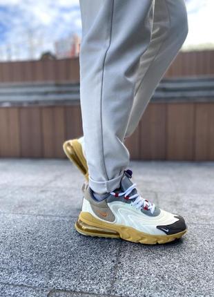 Кроссовки travis scott x nike air max 270 react 'cactus trails', качество оригинала5 фото