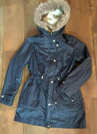 Куртка парку демісезонна куртка s тепла плащова