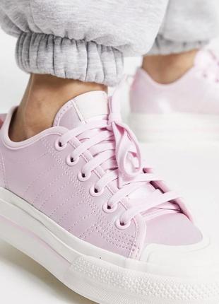 Adidas nizza rf platform satin pink1 фото