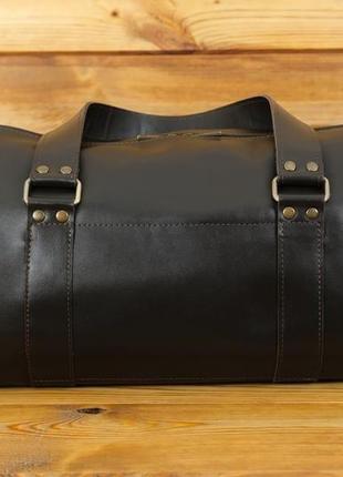 Шкіряна сумка travel "модель №80". гладка шкіра, колір шоколад5 фото