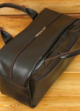 Кожаная сумка "модель №82". гладкая кожа, цвет шоколад3 фото