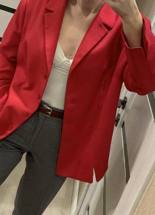 Винтажный красный пиджак1 фото