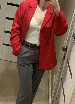 Винтажный красный пиджак4 фото