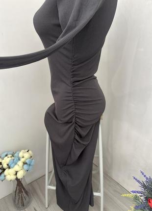 Сілуетна сукня в рубчик три кольри7 фото