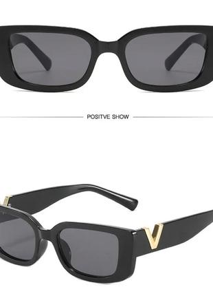 Очки солнцезащитные очки черные трендовые модные женские3 фото