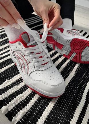 👟 кроссовки asics ex89 white red / наложка bs👟6 фото