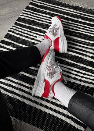 👟 кроссовки asics ex89 white red / наложка bs👟9 фото