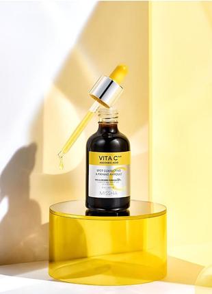Осветляющая сыворотка с витамином с missha-vita c plus spot correcting &amp; firming ampoule