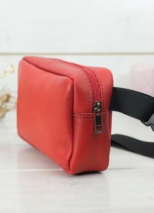 Женская кожаная сумка "модель №58" кожа итальянский краст, цвет красный4 фото