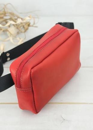 Женская кожаная сумка "модель №58" кожа итальянский краст, цвет красный3 фото