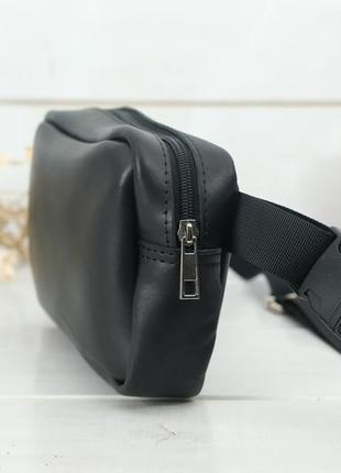 Женская кожаная сумка "модель №58" кожа итальянский краст, цвет черный4 фото