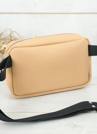 Жіноча шкіряна сумка "модель №58", шкіра grand, колір бежевий5 фото