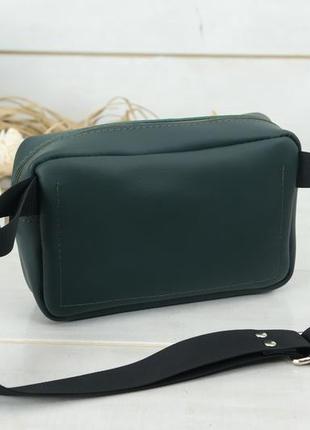 Женская кожаная сумка "модель №58", кожа grand, цвет зеленый5 фото