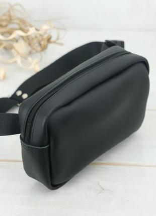 Жіноча шкіряна сумка "модель №58", шкіра grand, колір чорний3 фото