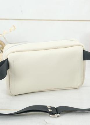 Женская кожаная сумка "модель №58" гладкая кожа, цвет кремовый4 фото