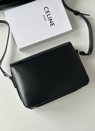 Сумка celine черная кожаная