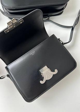 Сумка celine черная кожаная