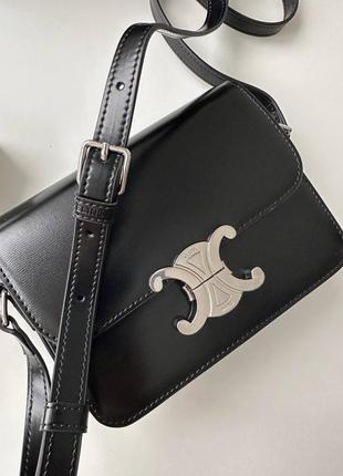 Сумка celine черная кожаная