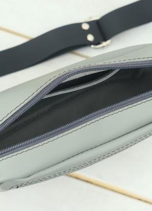 Женская кожаная сумка "модель №59", кожа grand, цвет серый6 фото