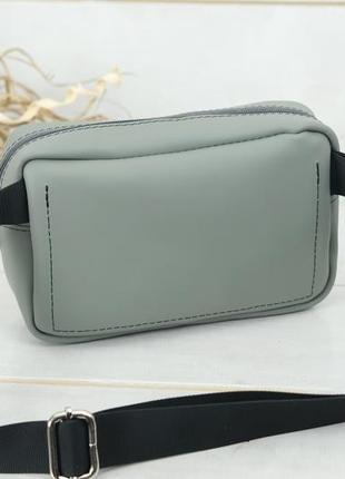 Женская кожаная сумка "модель №59", кожа grand, цвет серый5 фото