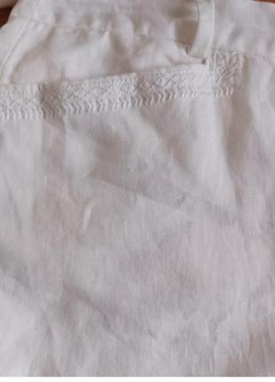 Льняные белые брюки большого размера monsoon.9 фото