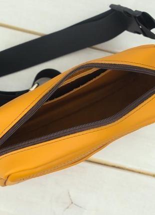 Женская кожаная сумка "модель №59", кожа grand, цвет янтарь6 фото