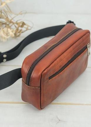 Женская кожаная сумка "модель №59", кожа итальянский краст, цвет вишня3 фото
