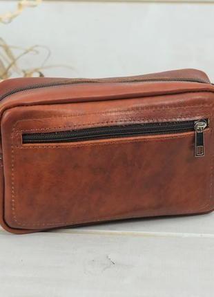 Женская кожаная сумка "модель №59", кожа итальянский краст, цвет вишня2 фото