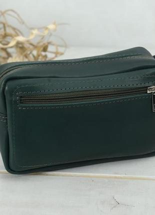 Женская кожаная сумка "модель №59", кожа итальянский краст, цвет зеленый2 фото
