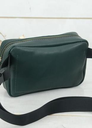 Жіноча шкіряна сумка "модель №59", шкіра італійський краст, колір зелений5 фото