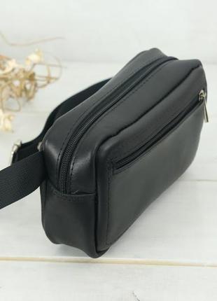 Женская кожаная сумка "модель №59", кожа итальянский краст, цвет черный3 фото