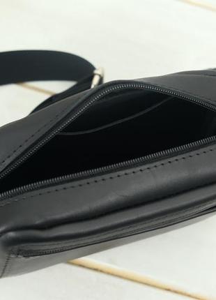 Женская кожаная сумка "модель №59", кожа итальянский краст, цвет черный6 фото