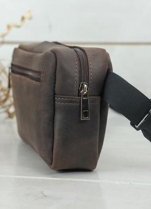 Женская кожаная сумка "модель №59", винтажная кожа, цвет шоколад4 фото