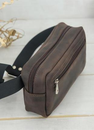 Женская кожаная сумка "модель №59", винтажная кожа, цвет шоколад3 фото