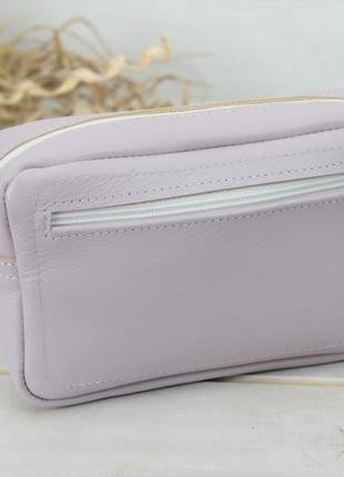 Женская кожаная сумка "модель №59", гладкая кожа, цвет фиолетовый