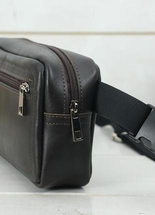 Женская кожаная сумка "модель №59", гладкая кожа, цвет шоколад3 фото