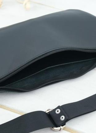 Женская кожаная сумка "модель №60", гладкая кожа, цвет черный5 фото