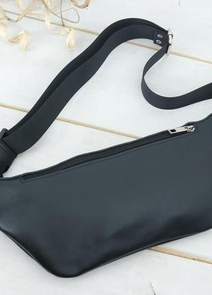 Жіноча шкіряна сумка "модель №60", гладка шкіра, колір  чорний2 фото