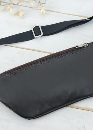 Женская кожаная сумка "модель №60", гладкая кожа, цвет шоколад3 фото