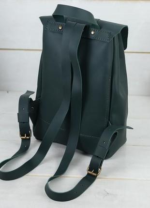 Женский кожаный рюкзак "прага", кожа grand, цвет зеленый5 фото
