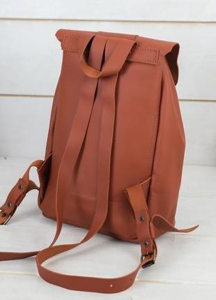 Женский кожаный рюкзак "прага", кожа grand, цвет коньяк5 фото