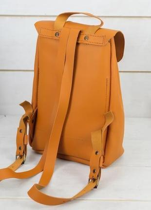 Женский кожаный рюкзак "прага", кожа grand, цвет янтарь4 фото