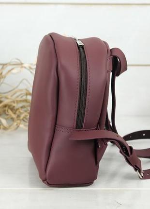 Женский кожаный рюкзак "колибри", кожа grand, цвет бордо4 фото
